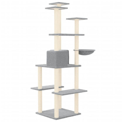 VIDAXL Arbre à Chat Avec Griffoirs En Sisal Gris Clair 167 Cm