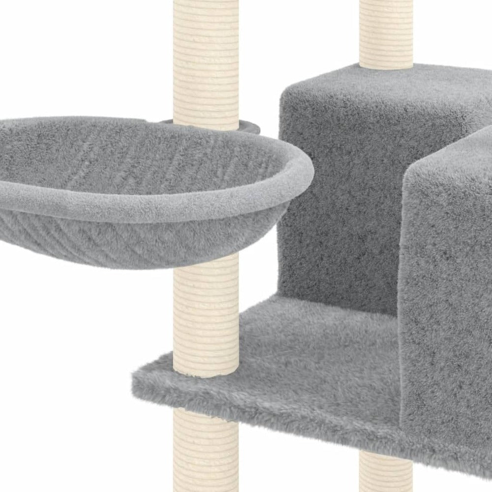 VIDAXL Arbre à Chat Avec Griffoirs En Sisal Gris Clair 167 Cm