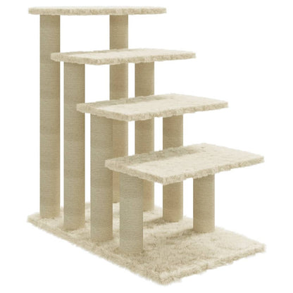 VIDAXL Arbre à Chat Avec Griffoirs En Sisal Crème 63 Cm