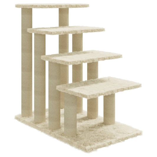 VIDAXL Arbre à Chat Avec Griffoirs En Sisal Crème 63 Cm