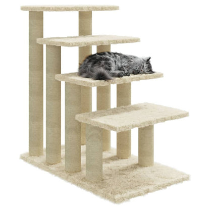 VIDAXL Arbre à Chat Avec Griffoirs En Sisal Crème 63 Cm