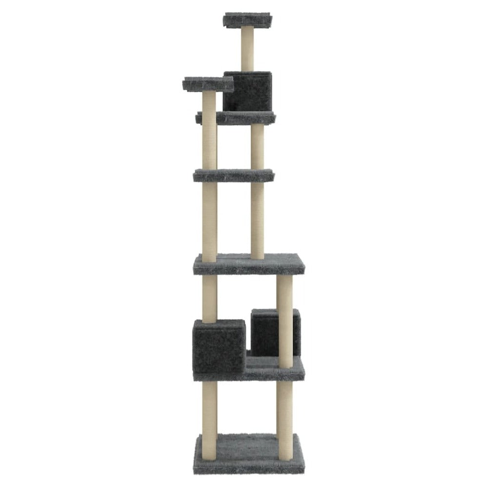 VIDAXL Arbre à Chat Avec Griffoirs En Sisal Gris Foncé 188 Cm