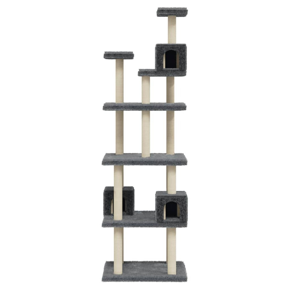VIDAXL Arbre à Chat Avec Griffoirs En Sisal Gris Foncé 188 Cm
