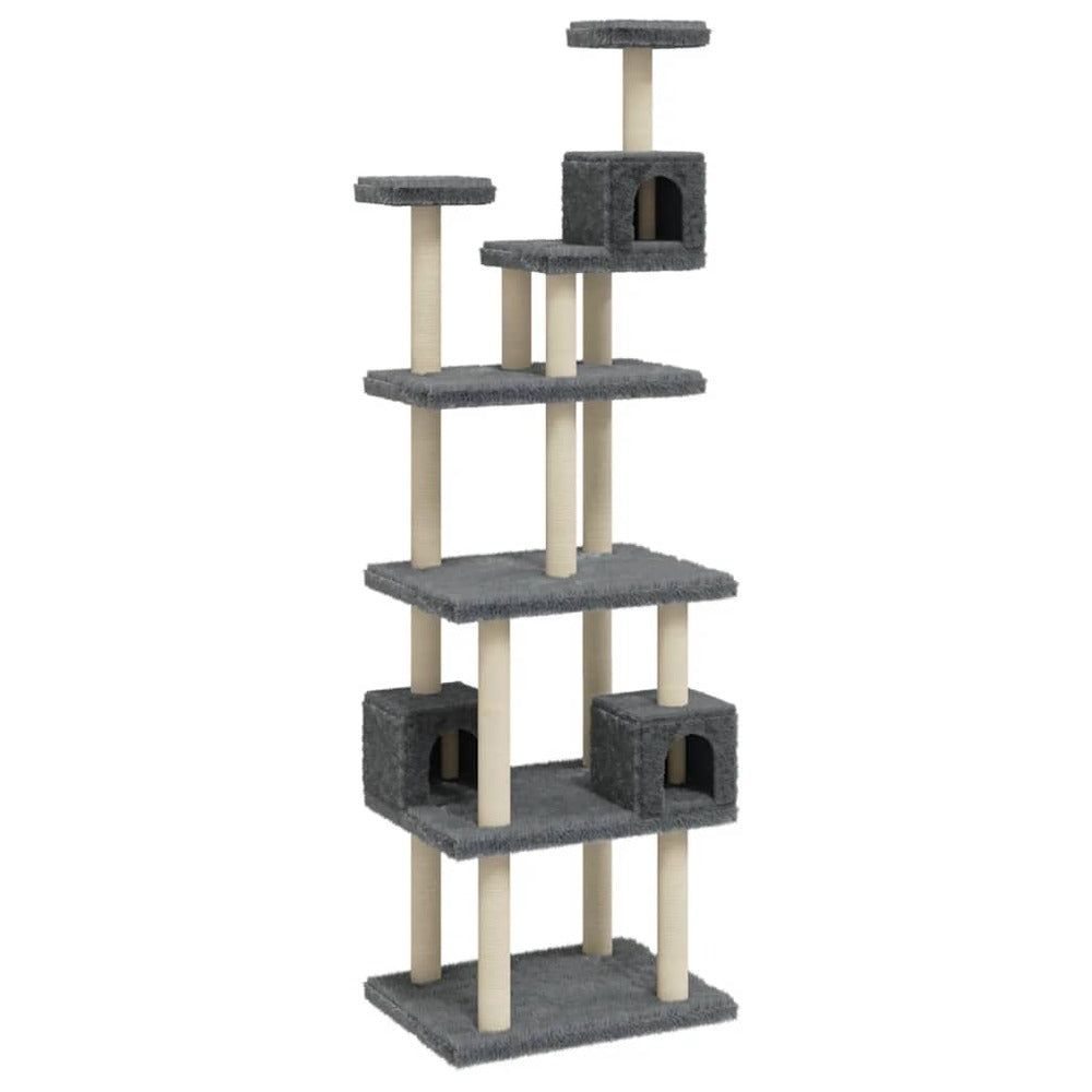 VIDAXL Arbre à Chat Avec Griffoirs En Sisal Gris Foncé 188 Cm