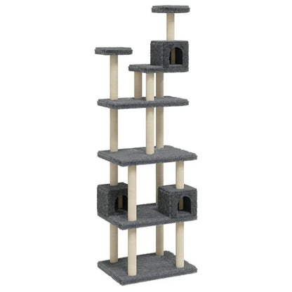 VIDAXL Arbre à Chat Avec Griffoirs En Sisal Gris Foncé 188 Cm