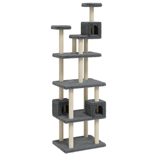 VIDAXL Arbre à Chat Avec Griffoirs En Sisal Gris Foncé 188 Cm