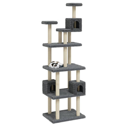 VIDAXL Arbre à Chat Avec Griffoirs En Sisal Gris Foncé 188 Cm