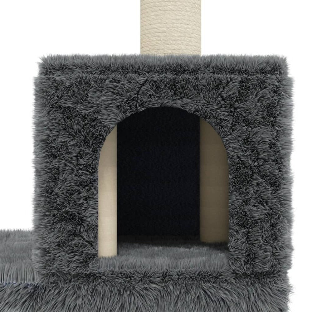 VIDAXL Arbre à Chat Avec Griffoirs En Sisal Gris Foncé 188 Cm