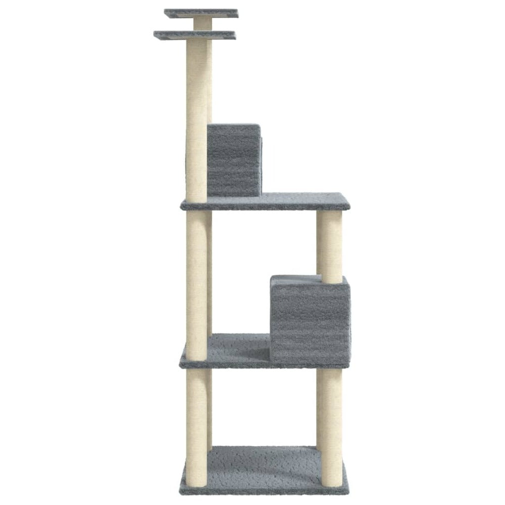 VIDAXL Arbre à Chat Avec Griffoirs En Sisal Gris Clair 141 Cm