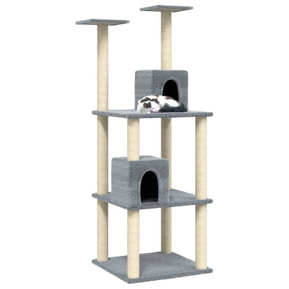 VIDAXL Arbre à Chat Avec Griffoirs En Sisal Gris Clair 141 Cm