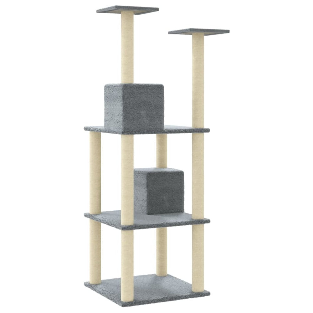VIDAXL Arbre à Chat Avec Griffoirs En Sisal Gris Clair 141 Cm