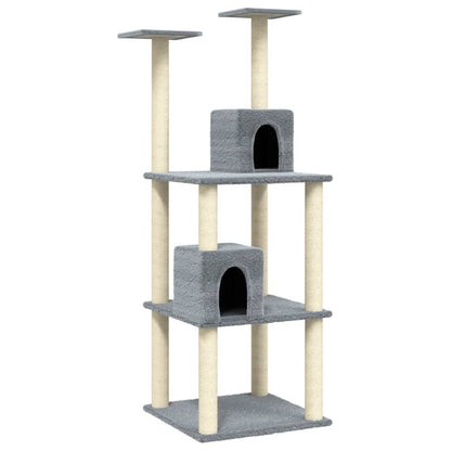 VIDAXL Arbre à Chat Avec Griffoirs En Sisal Gris Clair 141 Cm