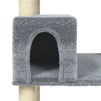 VIDAXL Arbre à Chat Avec Griffoirs En Sisal Gris Clair 141 Cm