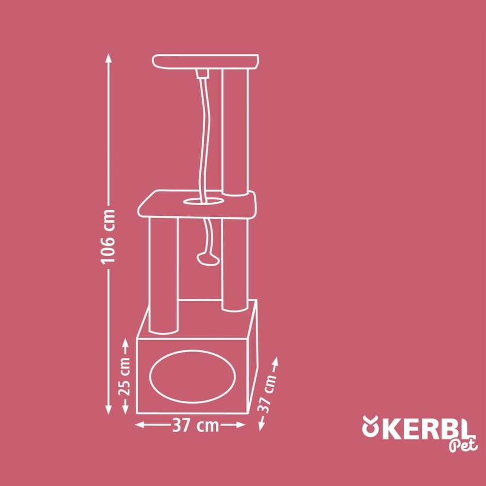 KERBL Arbre à Chat Platin Pro 106 Cm Anthracite