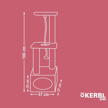 KERBL Arbre à Chat Platin Pro 106 Cm Anthracite