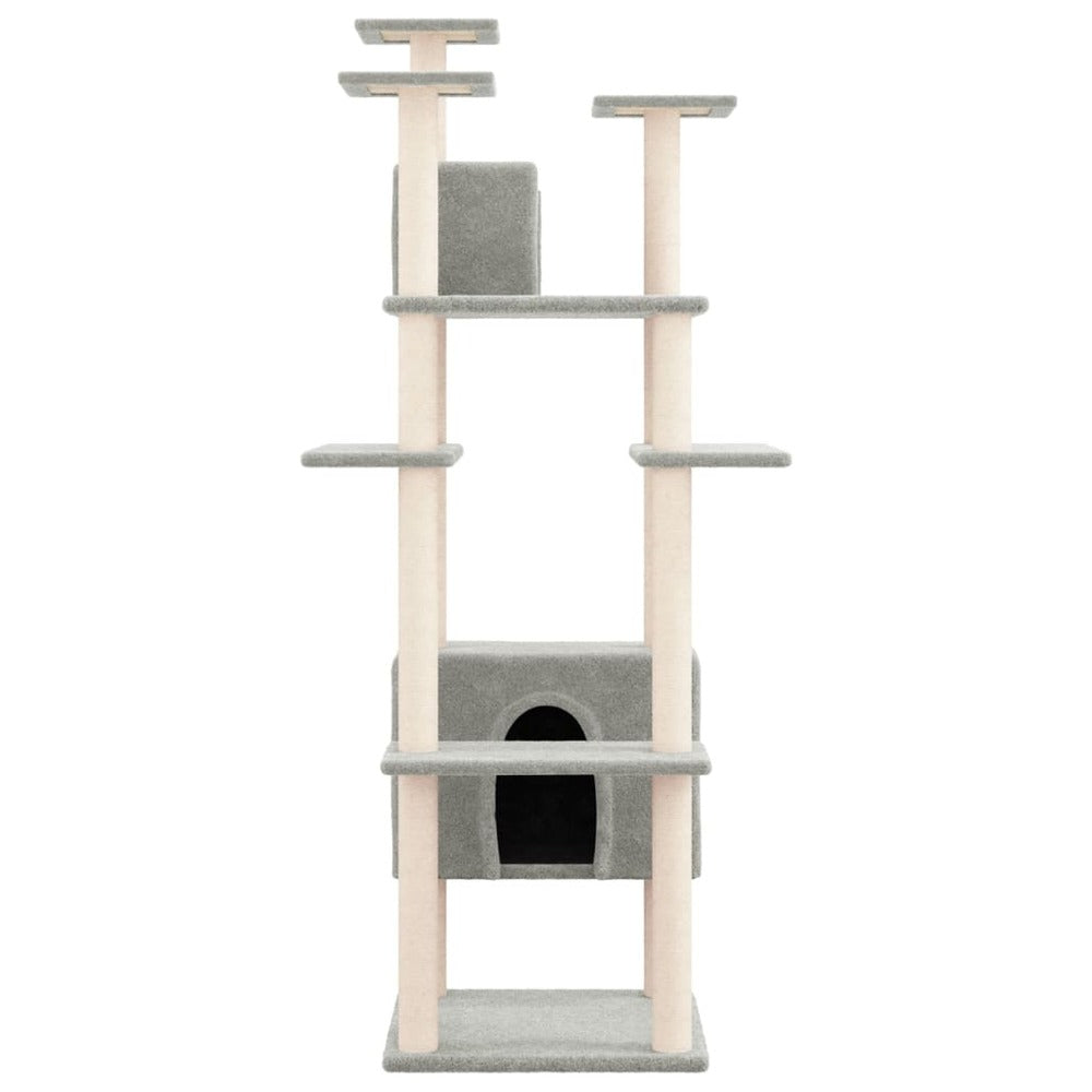 VIDAXL Arbre à Chat Avec Griffoirs En Sisal Gris Clair 162 Cm