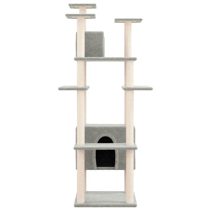 VIDAXL Arbre à Chat Avec Griffoirs En Sisal Gris Clair 162 Cm