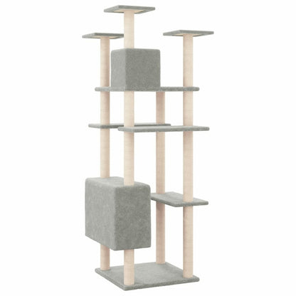 VIDAXL Arbre à Chat Avec Griffoirs En Sisal Gris Clair 162 Cm