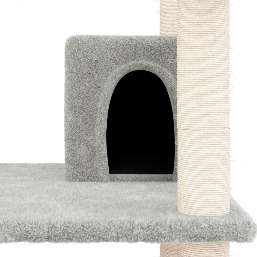 VIDAXL Arbre à Chat Avec Griffoirs En Sisal Gris Clair 162 Cm
