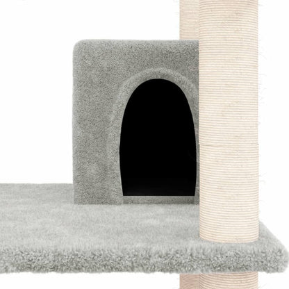 VIDAXL Arbre à Chat Avec Griffoirs En Sisal Gris Clair 162 Cm