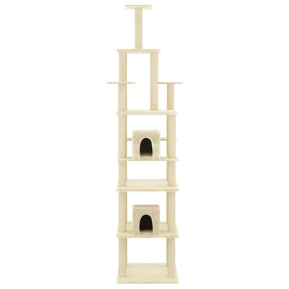 VIDAXL Arbre à Chat Avec Griffoirs En Sisal Crème 216 Cm