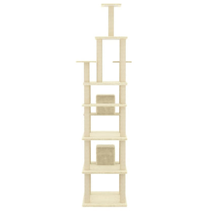 VIDAXL Arbre à Chat Avec Griffoirs En Sisal Crème 216 Cm