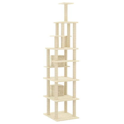 VIDAXL Arbre à Chat Avec Griffoirs En Sisal Crème 216 Cm