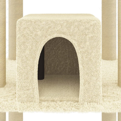 VIDAXL Arbre à Chat Avec Griffoirs En Sisal Crème 216 Cm