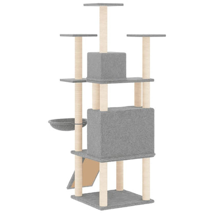 VIDAXL Arbre à Chat Avec Griffoirs En Sisal Gris Clair 154 Cm