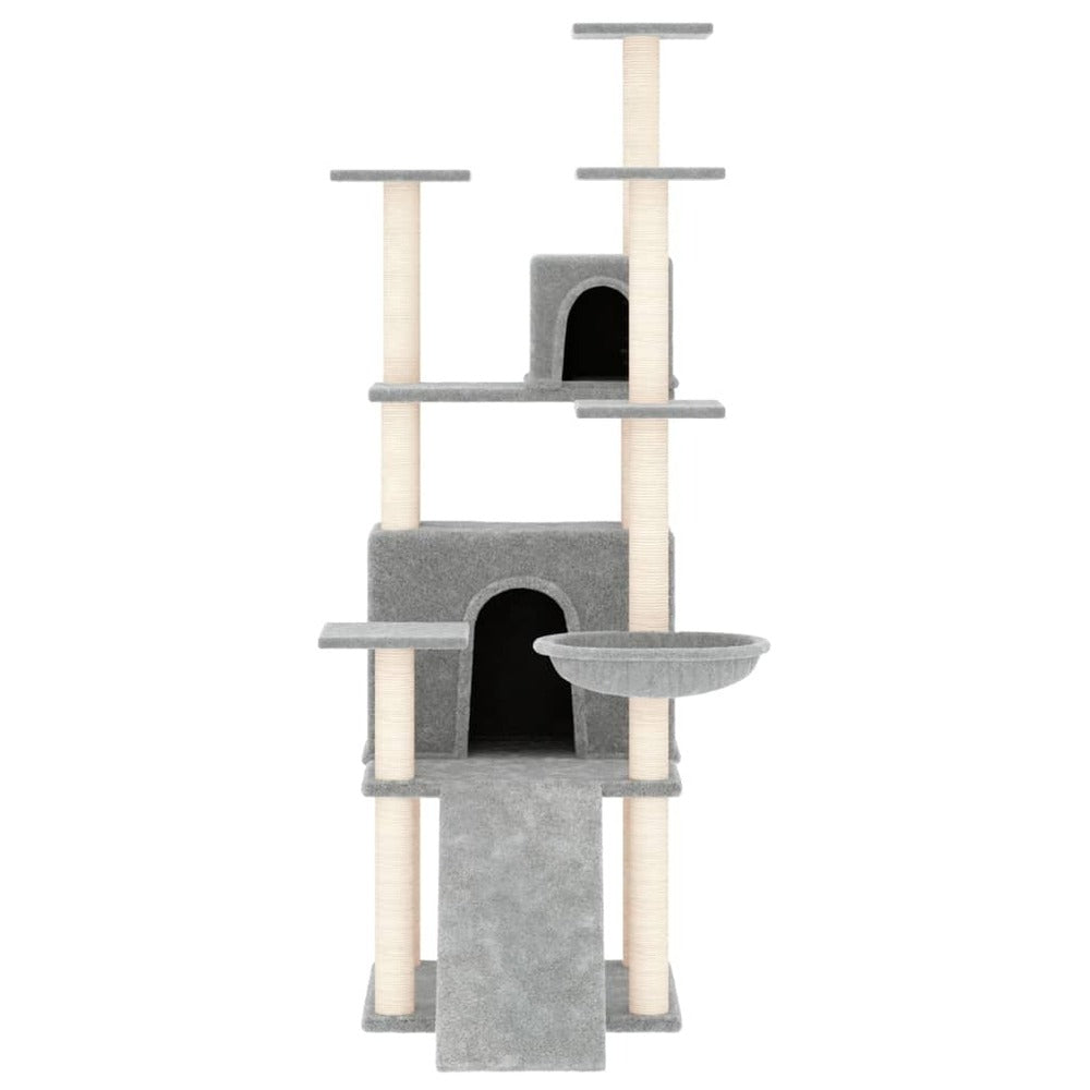 VIDAXL Arbre à Chat Avec Griffoirs En Sisal Gris Clair 154 Cm