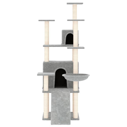 VIDAXL Arbre à Chat Avec Griffoirs En Sisal Gris Clair 154 Cm