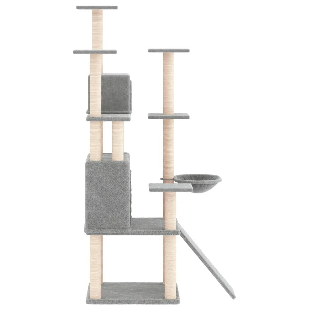 VIDAXL Arbre à Chat Avec Griffoirs En Sisal Gris Clair 154 Cm