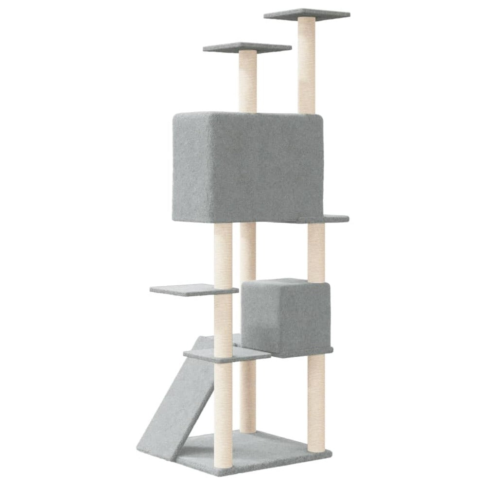 VIDAXL Arbre à Chat Avec Griffoirs En Sisal Gris Clair 153 Cm