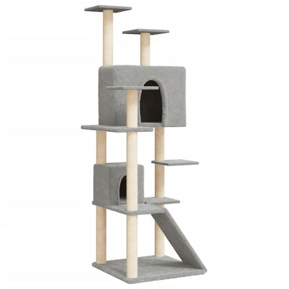 VIDAXL Arbre à Chat Avec Griffoirs En Sisal Gris Clair 153 Cm
