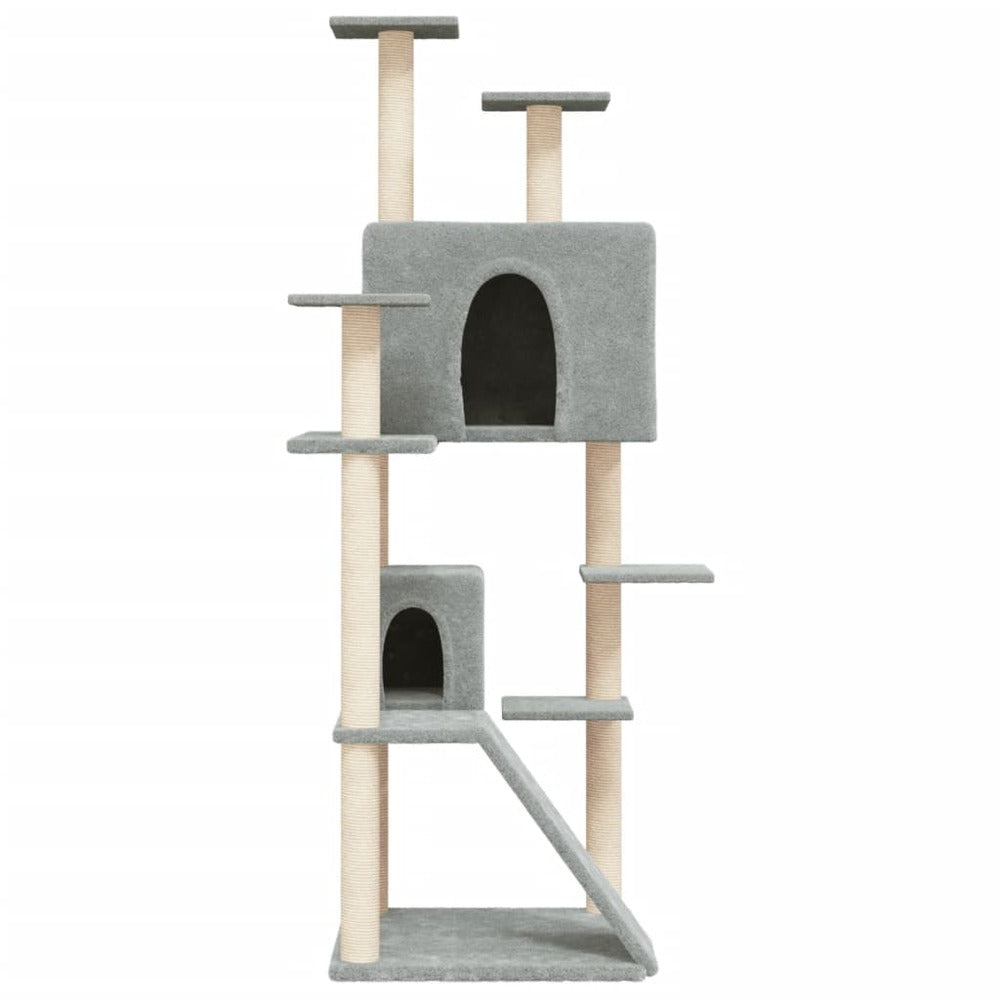 VIDAXL Arbre à Chat Avec Griffoirs En Sisal Gris Clair 153 Cm