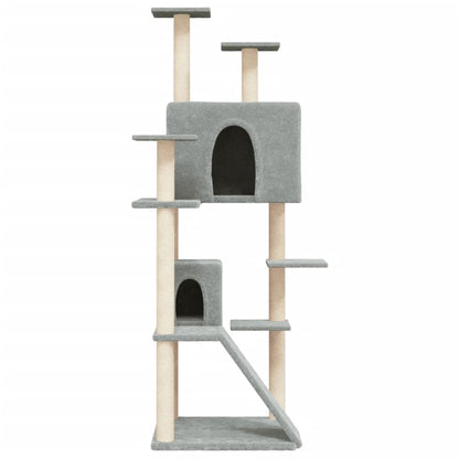 VIDAXL Arbre à Chat Avec Griffoirs En Sisal Gris Clair 153 Cm