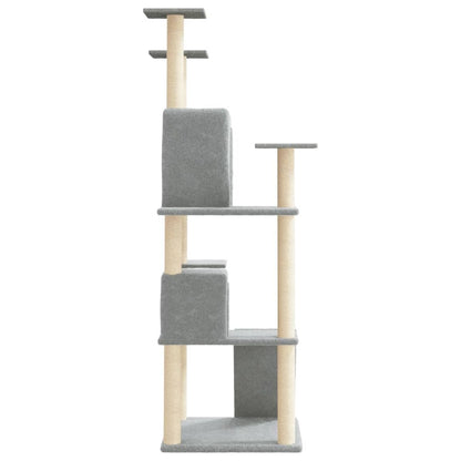 VIDAXL Arbre à Chat Avec Griffoirs En Sisal Gris Clair 153 Cm