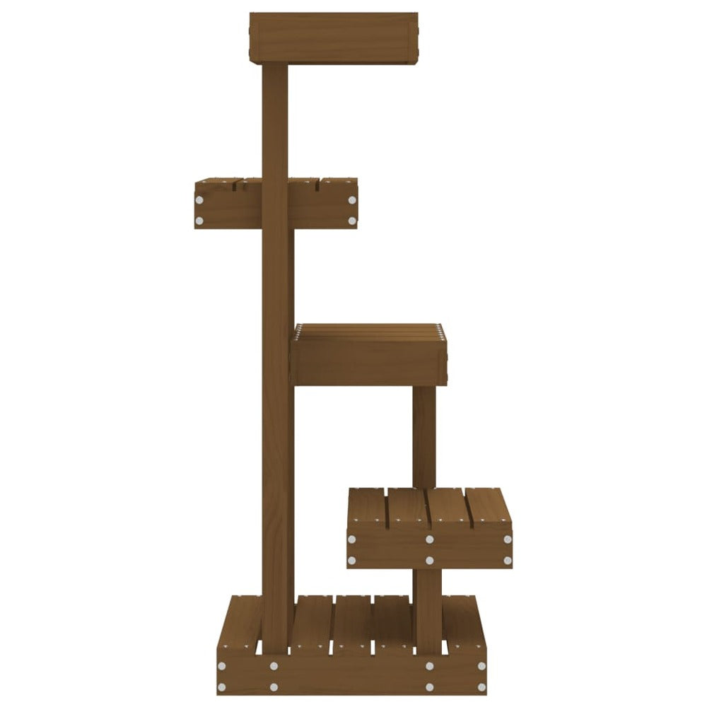 VIDAXL Arbre à Chat Marron Miel 45,5x49x103 Cm Bois De Pin Massif