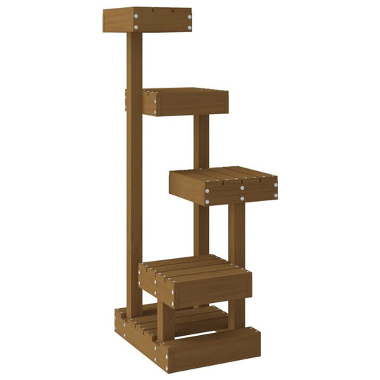 VIDAXL Arbre à Chat Marron Miel 45,5x49x103 Cm Bois De Pin Massif