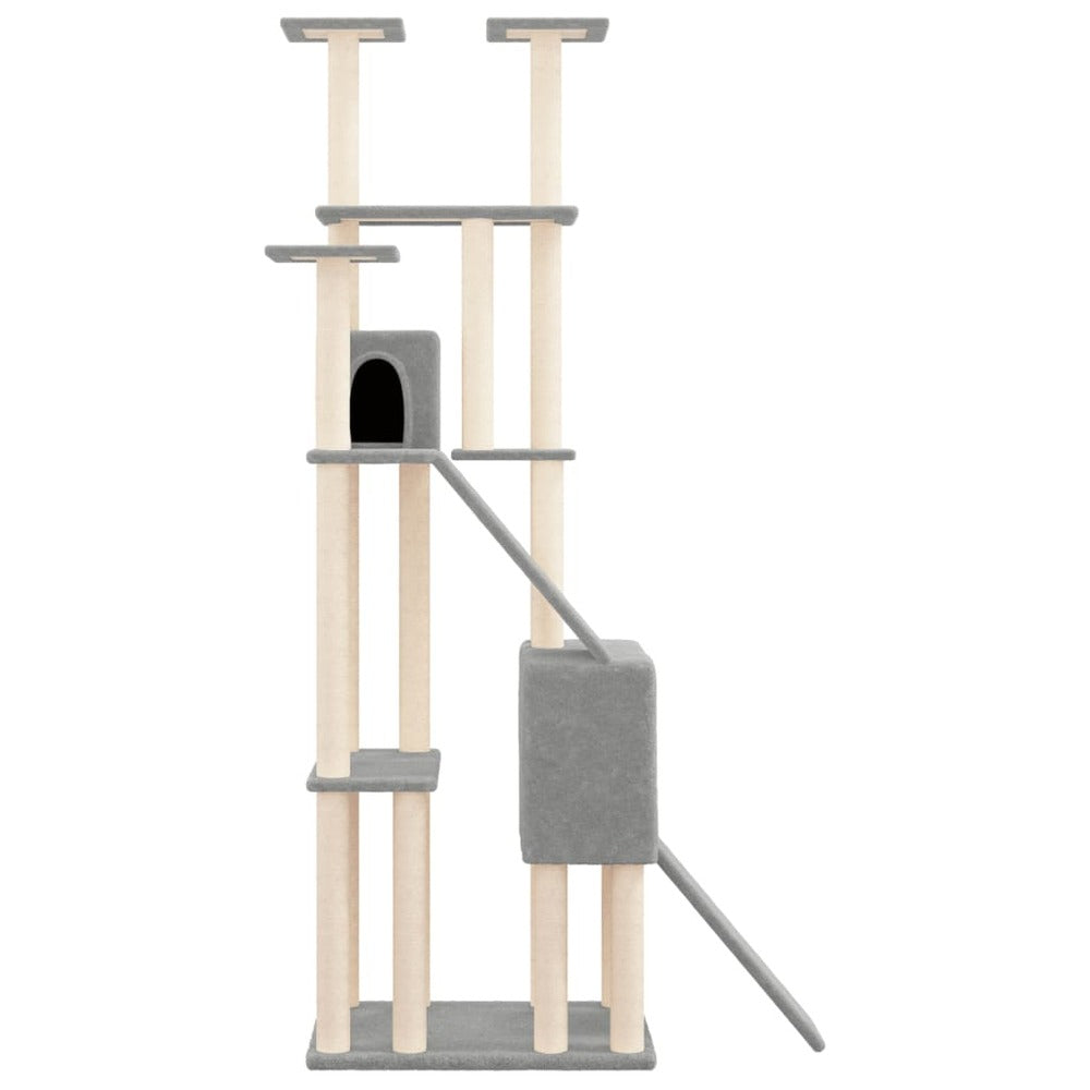 VIDAXL Arbre à Chat Avec Griffoirs En Sisal Gris Clair 190 Cm