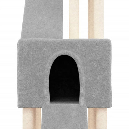 VIDAXL Arbre à Chat Avec Griffoirs En Sisal Gris Clair 190 Cm