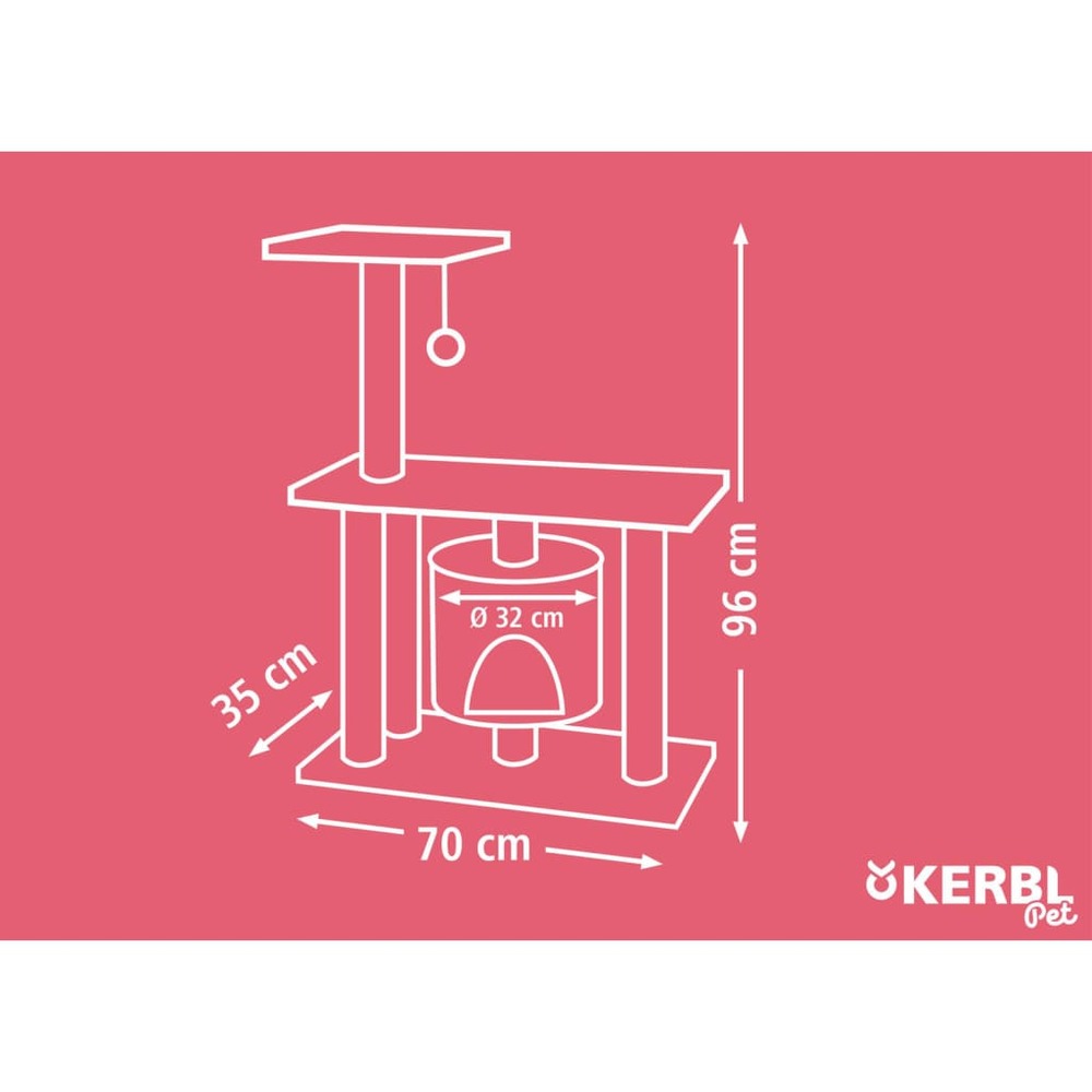 KERBL Arbre à Chat Jade Pro 96 Cm Marron Et Beige