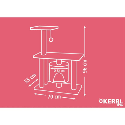 KERBL Arbre à Chat Jade Pro 96 Cm Marron Et Beige