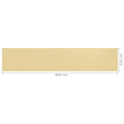 VIDAXL Écran De Balcon Beige 120x600 Cm Pehd