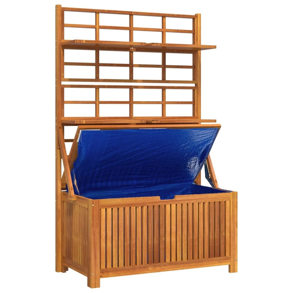 VIDAXL Boîte De Rangement Avec Treillis 99x50x160 Cm Acacia Massif