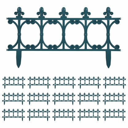 VIDAXL Bordures De Jardin 16 Pcs Vert 10 M Pp