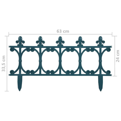 VIDAXL Bordures De Jardin 16 Pcs Vert 10 M Pp