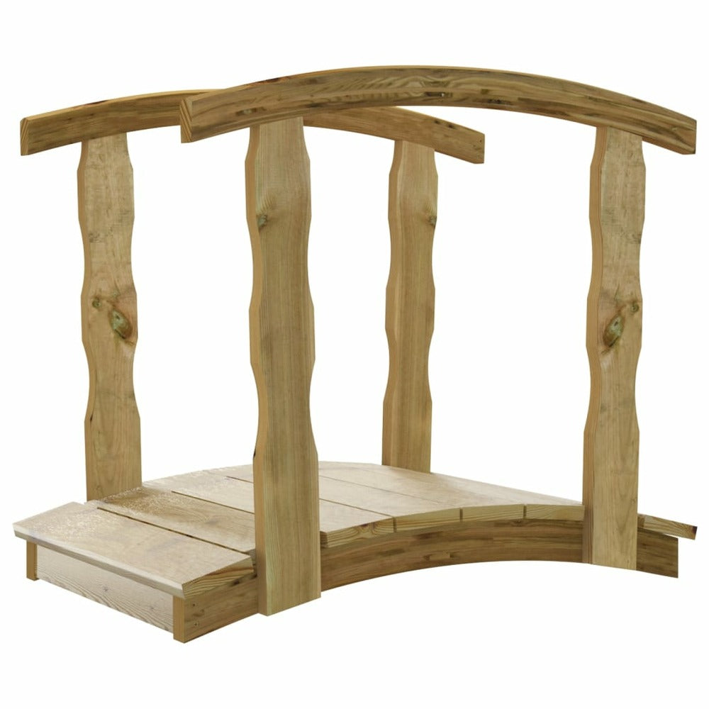 VIDAXL Pont De Jardin Avec Balustrades Bois Massif De Pin Imprégné