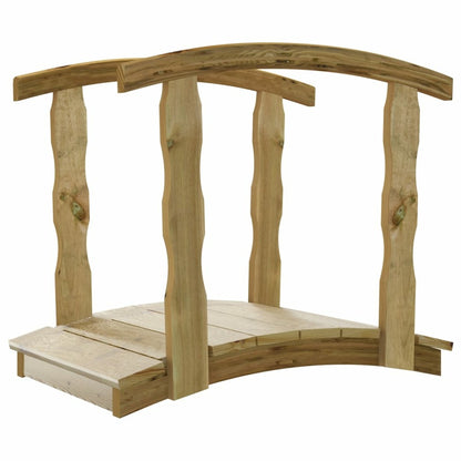 VIDAXL Pont De Jardin Avec Balustrades Bois Massif De Pin Imprégné