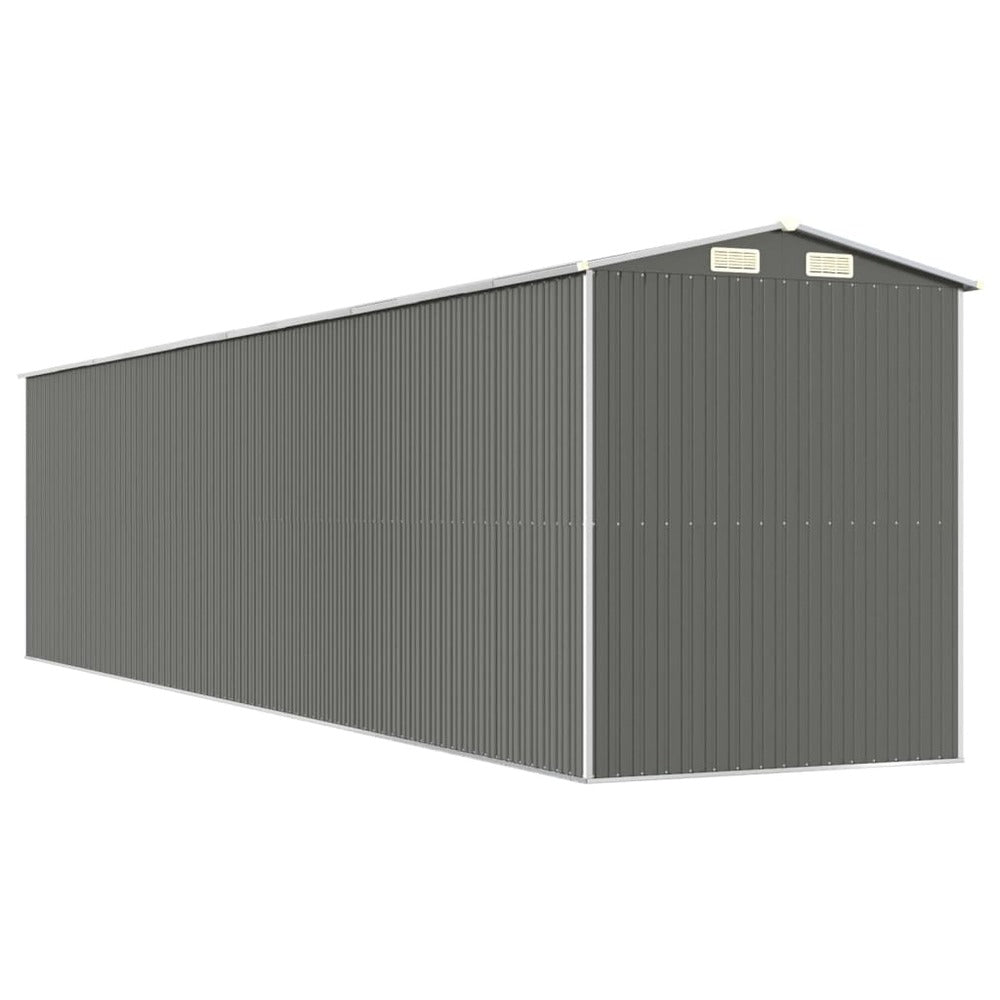 VIDAXL Abri De Jardin Gris Clair 192x855x223 Cm Acier Galvanisé
